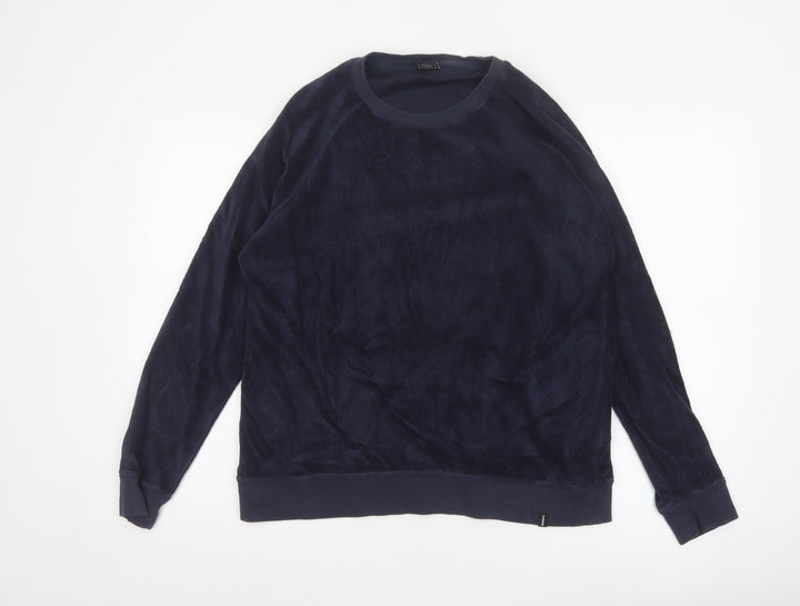 Finisterre Womens Navy Size 14 Pullover Sweatshirt Cotton Blend