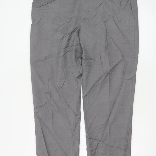 Marks and Spencer Men’s Grey Wool Dress Pants 38W 31L Regular Fit