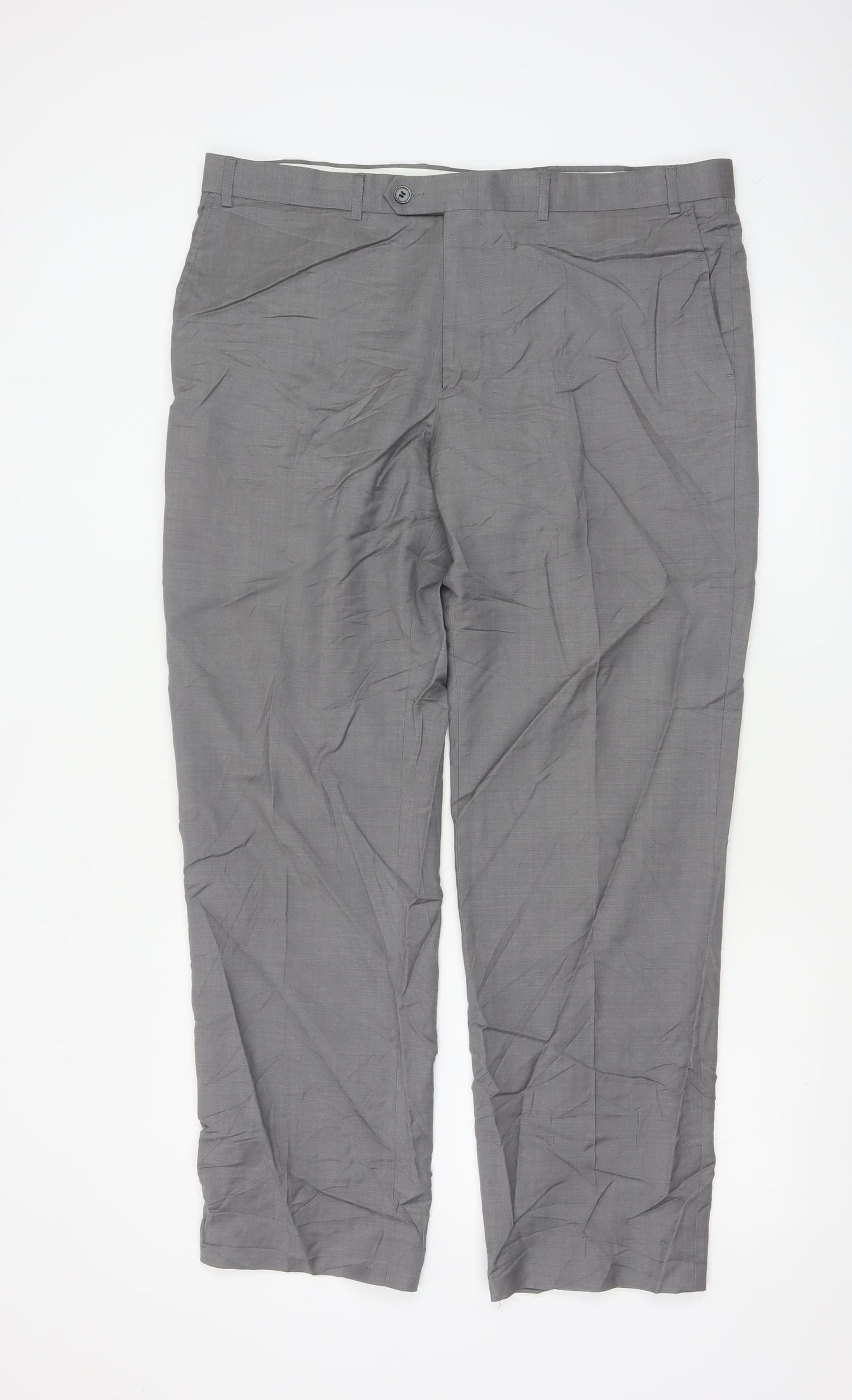 Marks and Spencer Men’s Grey Wool Dress Pants 38W 31L Regular Fit