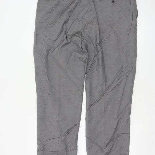 Marks and Spencer Men’s Grey Wool Dress Pants 38W 31L Regular Fit