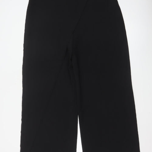 Zara Women’s Black XL Wide-Leg Culotte Trousers