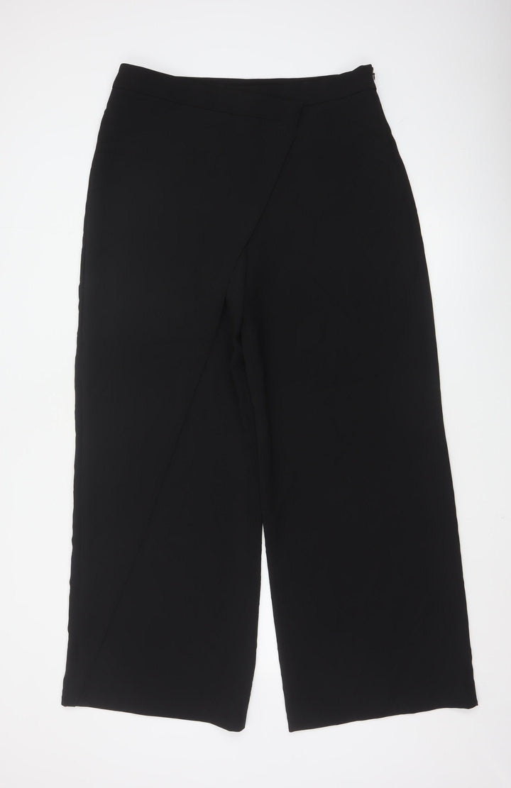 Zara Women’s Black XL Wide-Leg Culotte Trousers