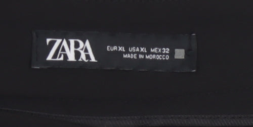 Zara Women’s Black XL Wide-Leg Culotte Trousers