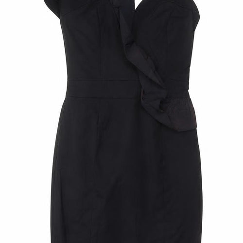 French Connection Women's Black Size 8 One Shoulder Bodycon Party Dress