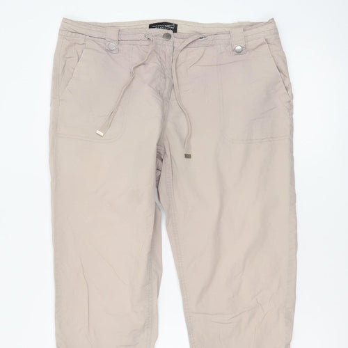 Dorothy Perkins Women’s Beige Cargo Shorts Size 14 Cotton Drawstring