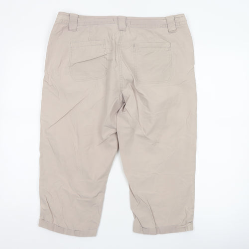 Dorothy Perkins Women’s Beige Cargo Shorts Size 14 Cotton Drawstring