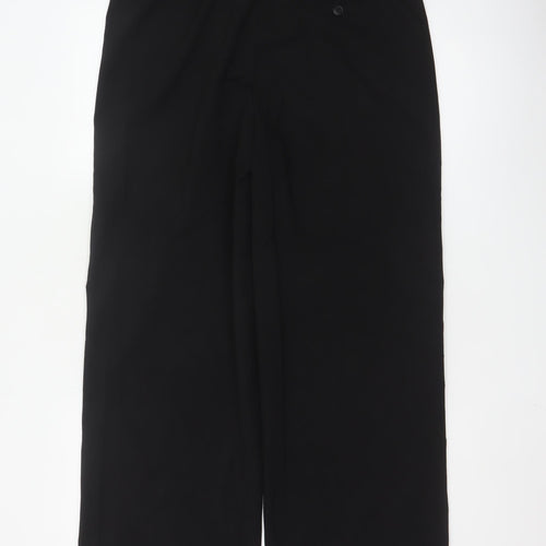 Pull & Bear Women’s Black Wide-Leg Trousers Size 16 Stretch