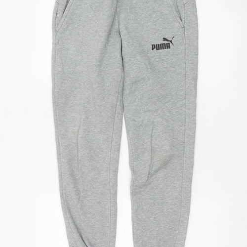 Puma Women's Grey Jogger Sweatpants Small Regular Fit