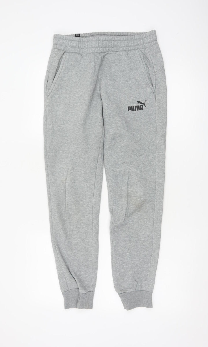 Puma Women's Grey Jogger Sweatpants Small Regular Fit