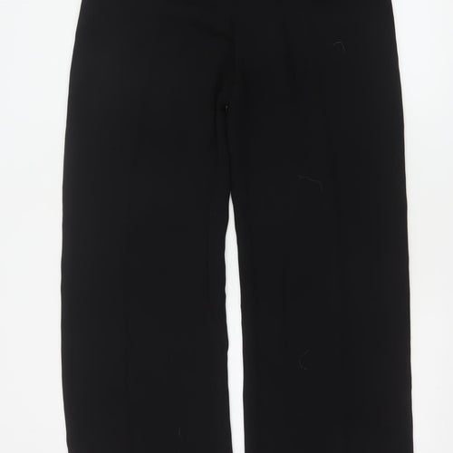 Marks and Spencer Women Black Size 14 Tall Straight Leg Trousers