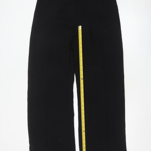Marks and Spencer Women Black Size 14 Tall Straight Leg Trousers