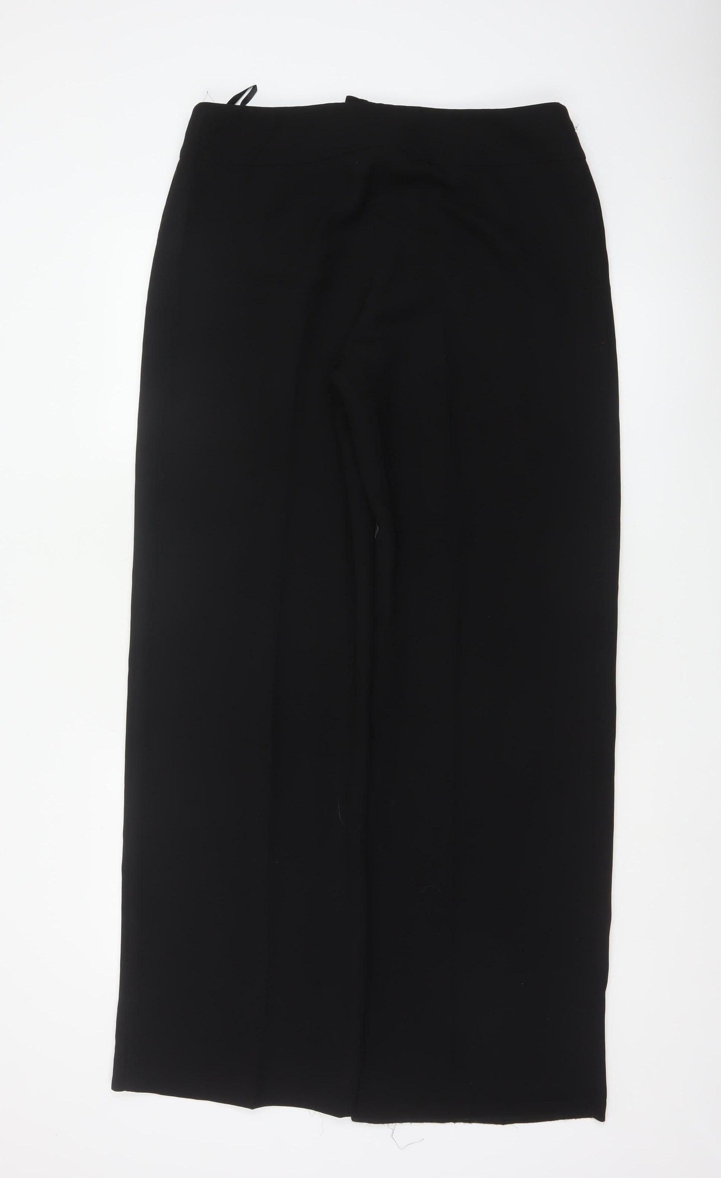 Marks and Spencer Women Black Size 14 Tall Straight Leg Trousers