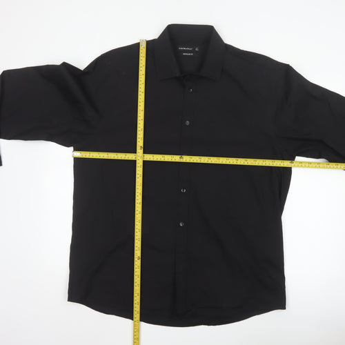 Cedar Wood State Men's Black Regular Fit Long Sleeve Button-Up Shirt 17in
