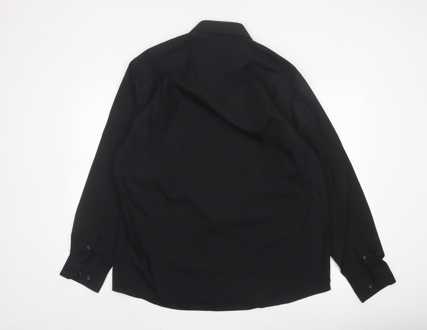 Cedar Wood State Men's Black Regular Fit Long Sleeve Button-Up Shirt 17in