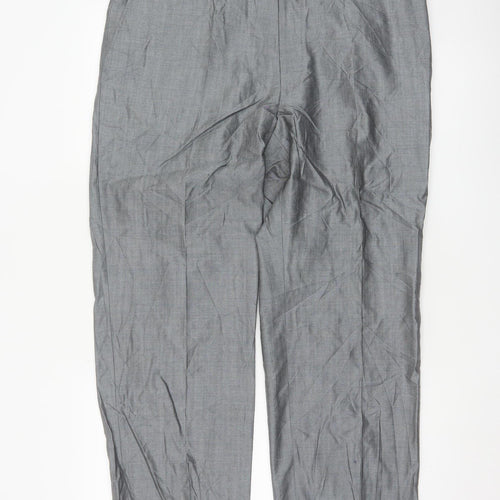 Canali Men's Grey Wool Silk Classic Fit Dress Trousers Size 54