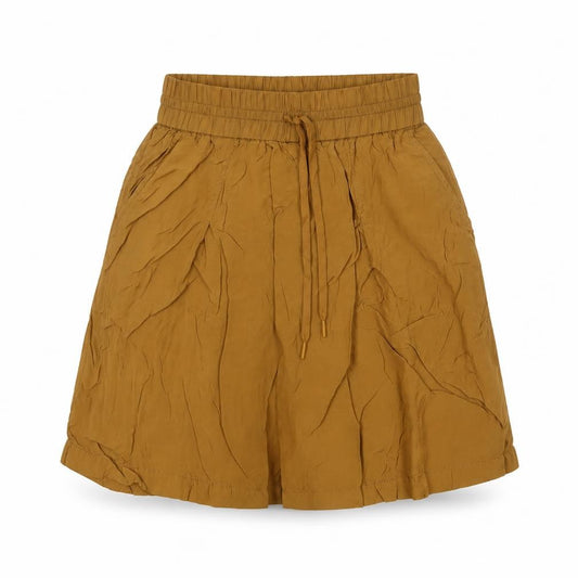 DKNY Women Brown XS Paperbag Shorts Lightweight Viscose Drawstring