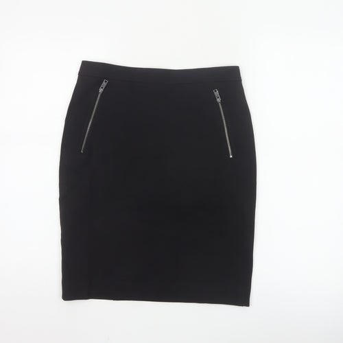 DKNY Womens Black Knee Length Pencil Skirt Size 6 Stretch