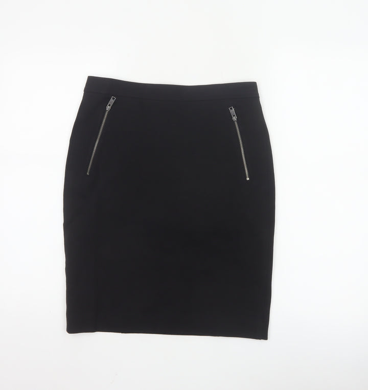 DKNY Womens Black Knee Length Pencil Skirt Size 6 Stretch