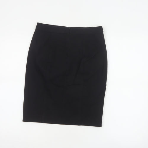 DKNY Womens Black Knee Length Pencil Skirt Size 6 Stretch