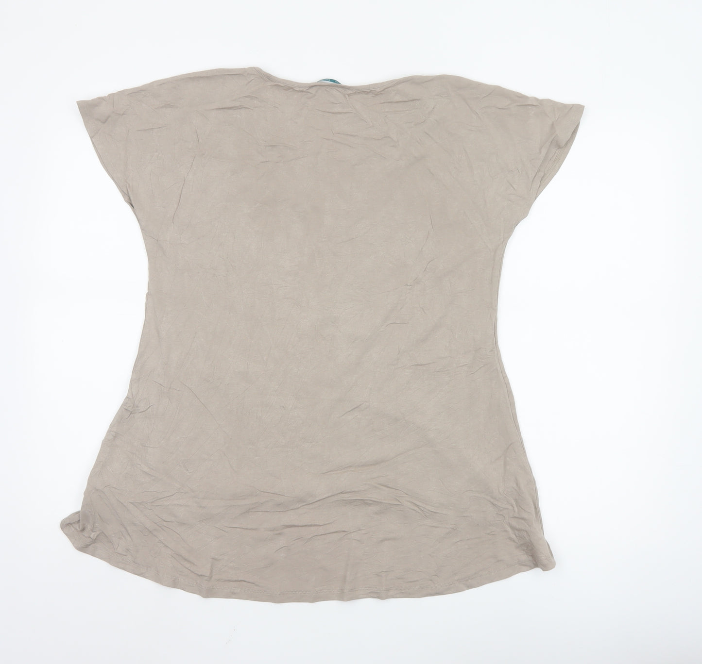 Marks and Spencer Women’s Beige Floral Petite T-Shirt UK 14