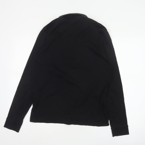 Hugo Boss Men's Black Long Sleeve Regular Fit Polo Shirt L