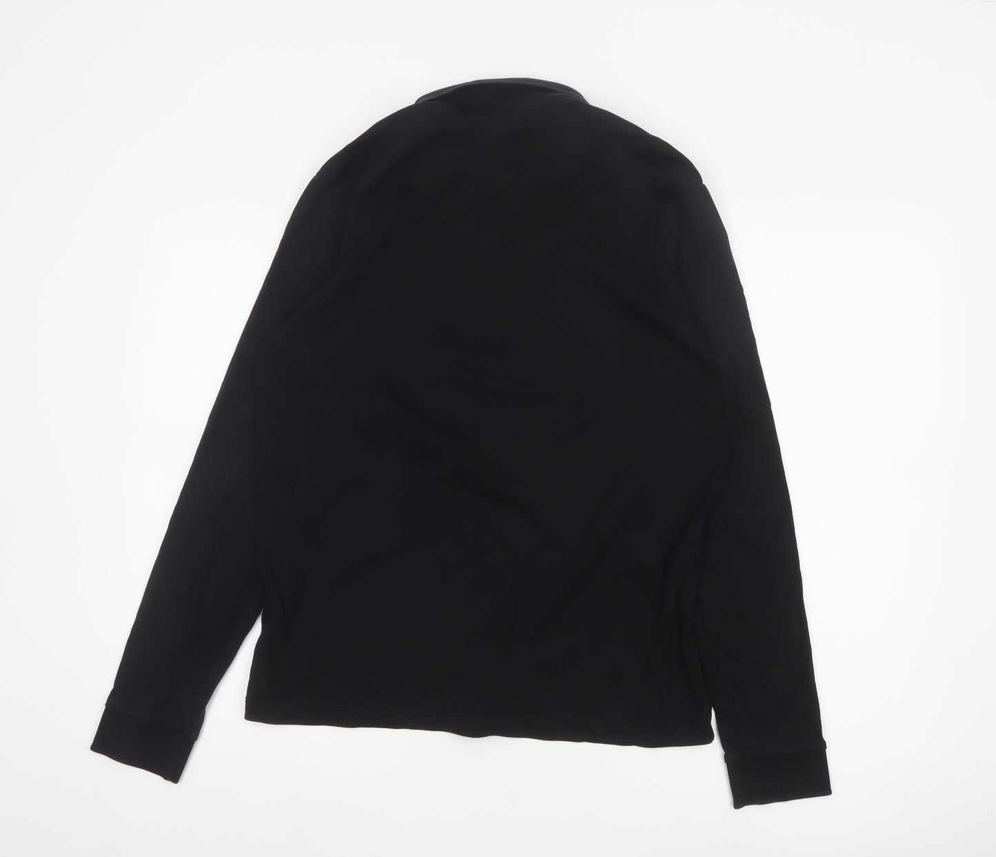 Hugo Boss Men's Black Long Sleeve Regular Fit Polo Shirt L
