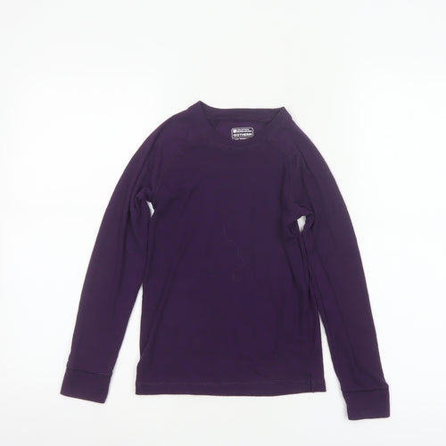 Mountain Warehouse Girls Purple Thermal Long Sleeve Activewear Top 7-8 Years