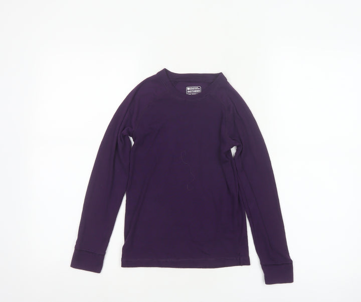 Mountain Warehouse Girls Purple Thermal Long Sleeve Activewear Top 7-8 Years