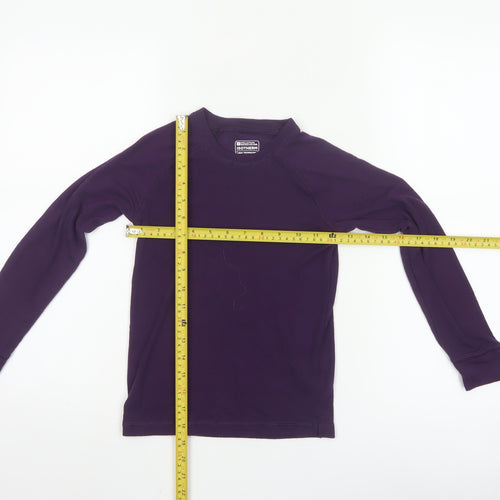 Mountain Warehouse Girls Purple Thermal Long Sleeve Activewear Top 7-8 Years