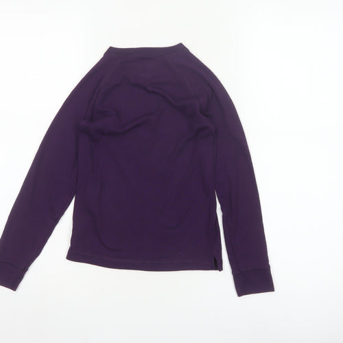 Mountain Warehouse Girls Purple Thermal Long Sleeve Activewear Top 7-8 Years