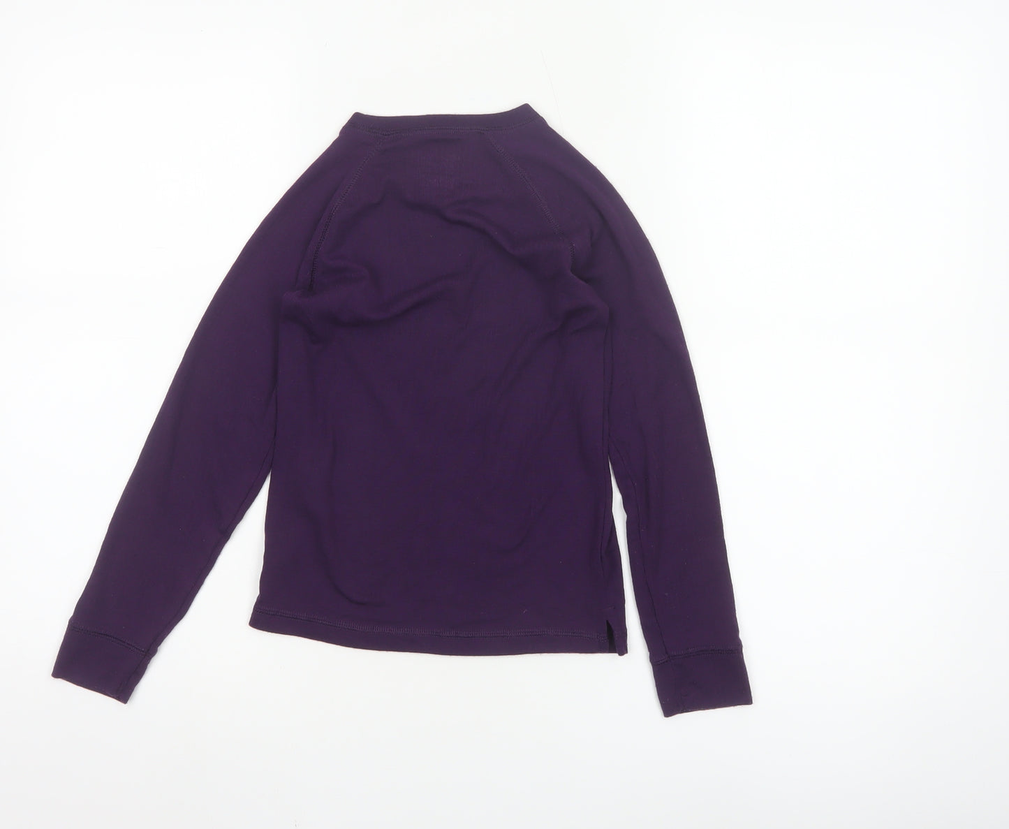 Mountain Warehouse Girls Purple Thermal Long Sleeve Activewear Top 7-8 Years