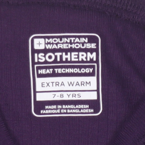 Mountain Warehouse Girls Purple Thermal Long Sleeve Activewear Top 7-8 Years