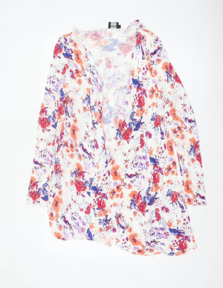 BEYOU Women's Multicoloured Floral Long Sleeve Tunic Blouse Size 22