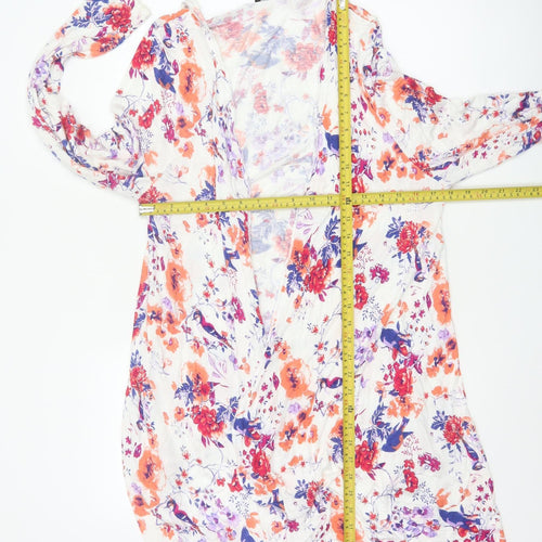BEYOU Women's Multicoloured Floral Long Sleeve Tunic Blouse Size 22