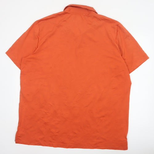 Adidas Men’s Orange 2XL Golf Polo Shirt Breathable Stretch