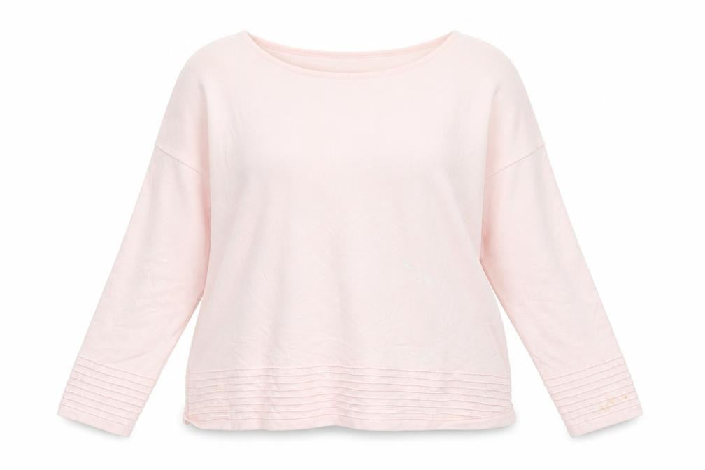 Front view of Marble Women Pink Long Sleeve Crew Neck Knit jumper, size 16