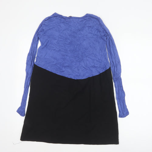 Phase Eight Womens Blue Black Colourblock Tunic Blouse XS