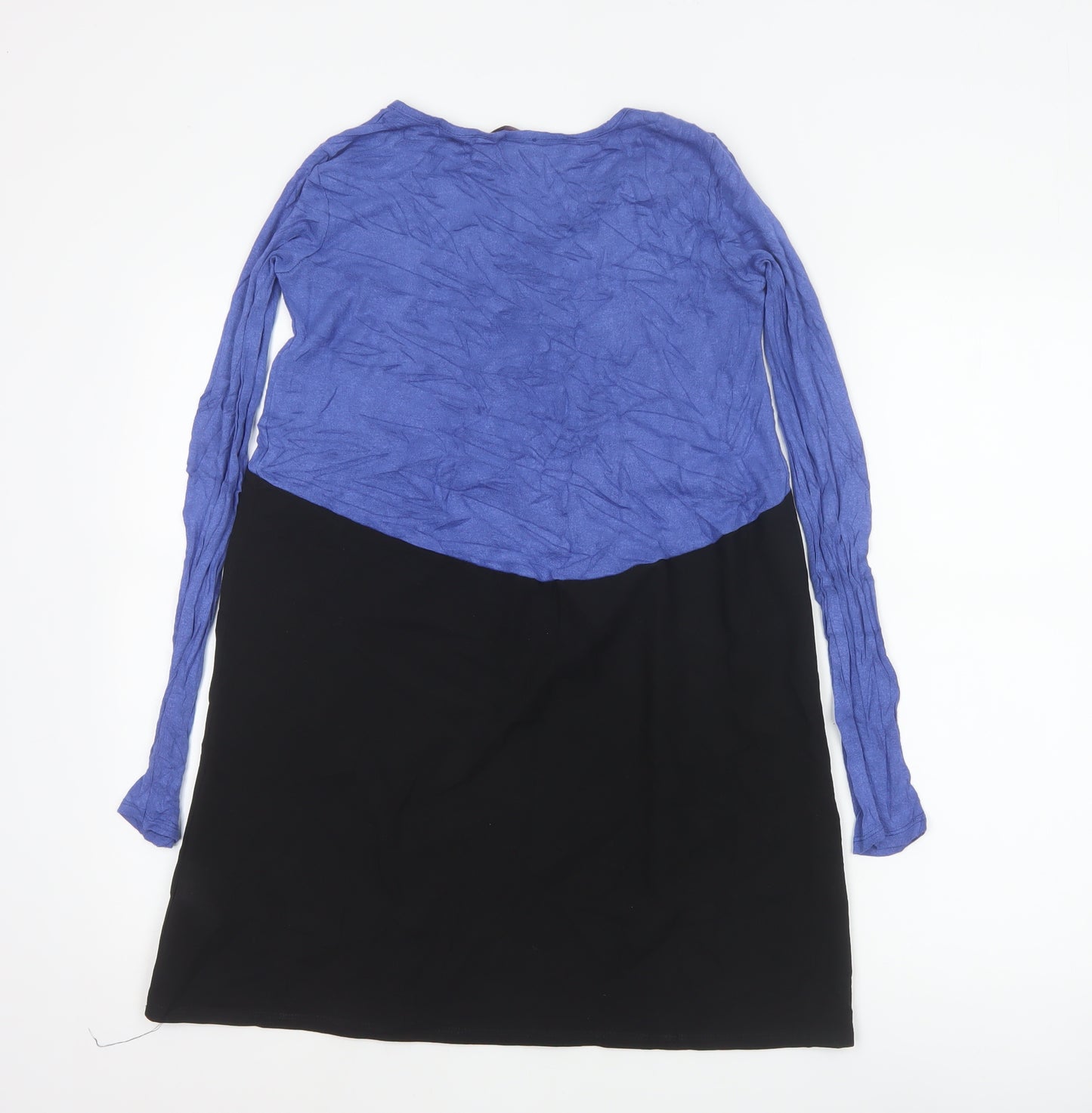 Phase Eight Womens Blue Black Colourblock Tunic Blouse XS
