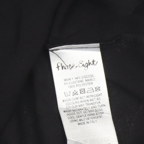 Phase Eight Womens Blue Black Colourblock Tunic Blouse XS
