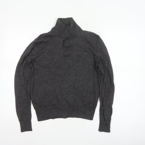 Polo Ralph Lauren Women’s Grey Merino Wool Henley Jumper Size S