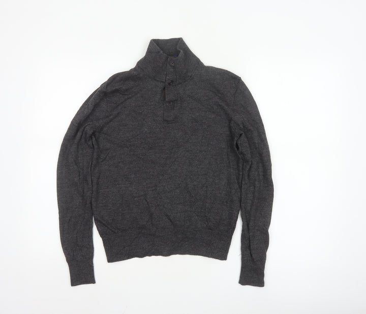 Polo Ralph Lauren Women’s Grey Merino Wool Henley Jumper Size S