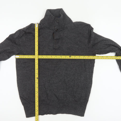 Polo Ralph Lauren Women’s Grey Merino Wool Henley Jumper Size S