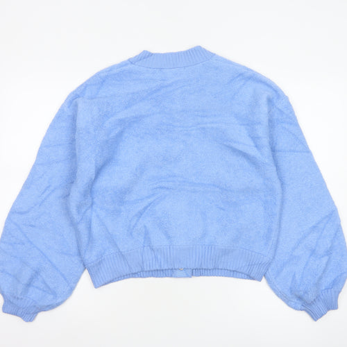 French Connection Women's Blue Knit Cardigan Medium