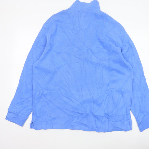 Ralph Lauren Men’s Blue 1/4 Zip Cotton Jumper XL