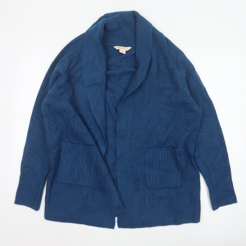 Mauvette Women’s Blue Size 14 Open Knit Long Sleeve Cardigan