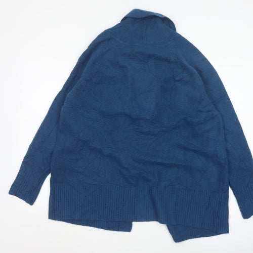 Mauvette Women’s Blue Size 14 Open Knit Long Sleeve Cardigan