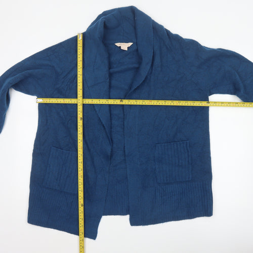 Mauvette Women’s Blue Size 14 Open Knit Long Sleeve Cardigan
