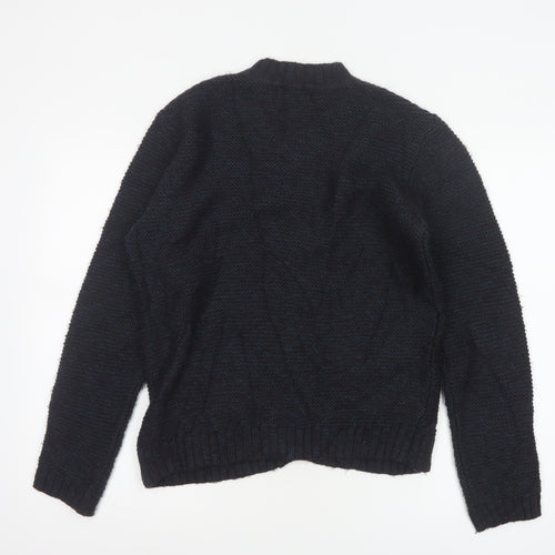 Marks and Spencer Women’s Navy Blue Cable-Knit Button Cardigan Size 12