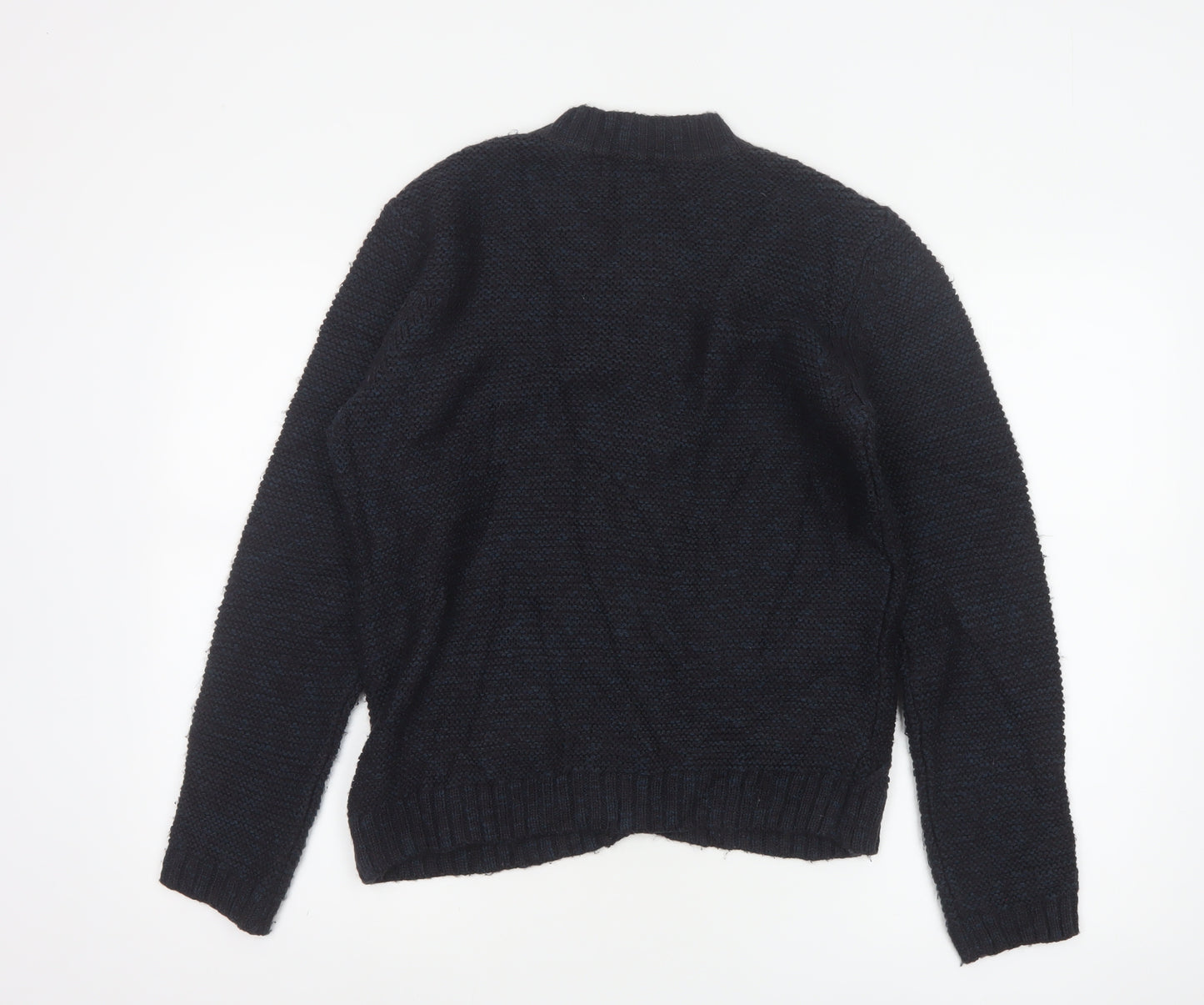Marks and Spencer Women’s Navy Blue Cable-Knit Button Cardigan Size 12