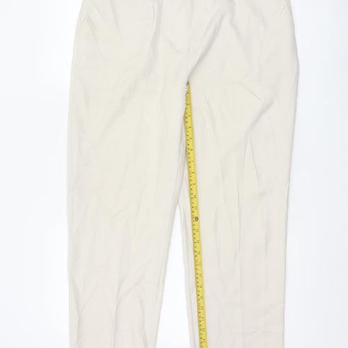 Marks and Spencer Women Beige Size 16 Pleated Trousers